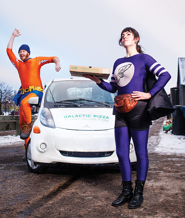 Galactic Pizza Delivery Downtown Minneapolis